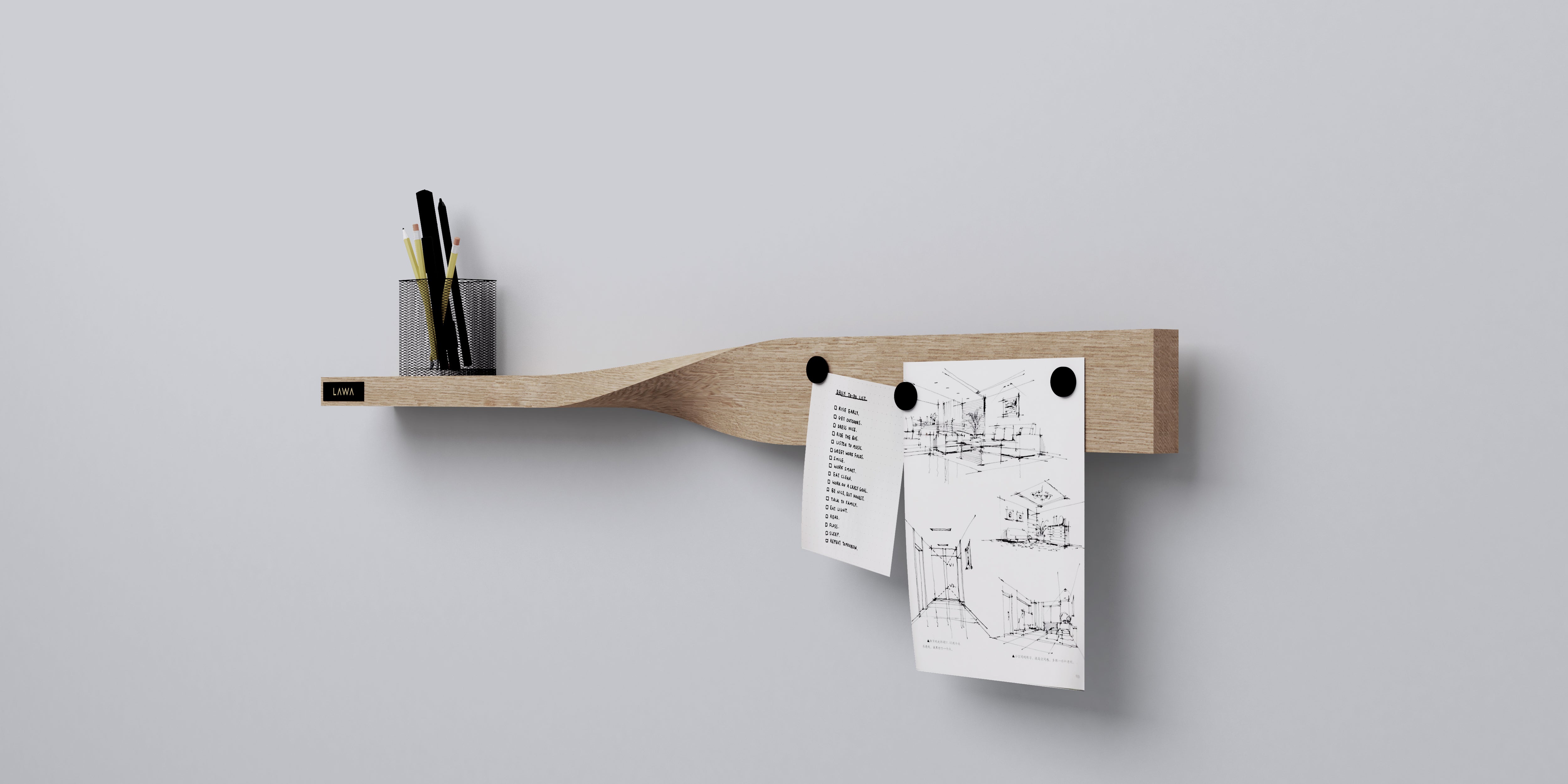 Twist Shelf - Oak Twist Shelf - Oak