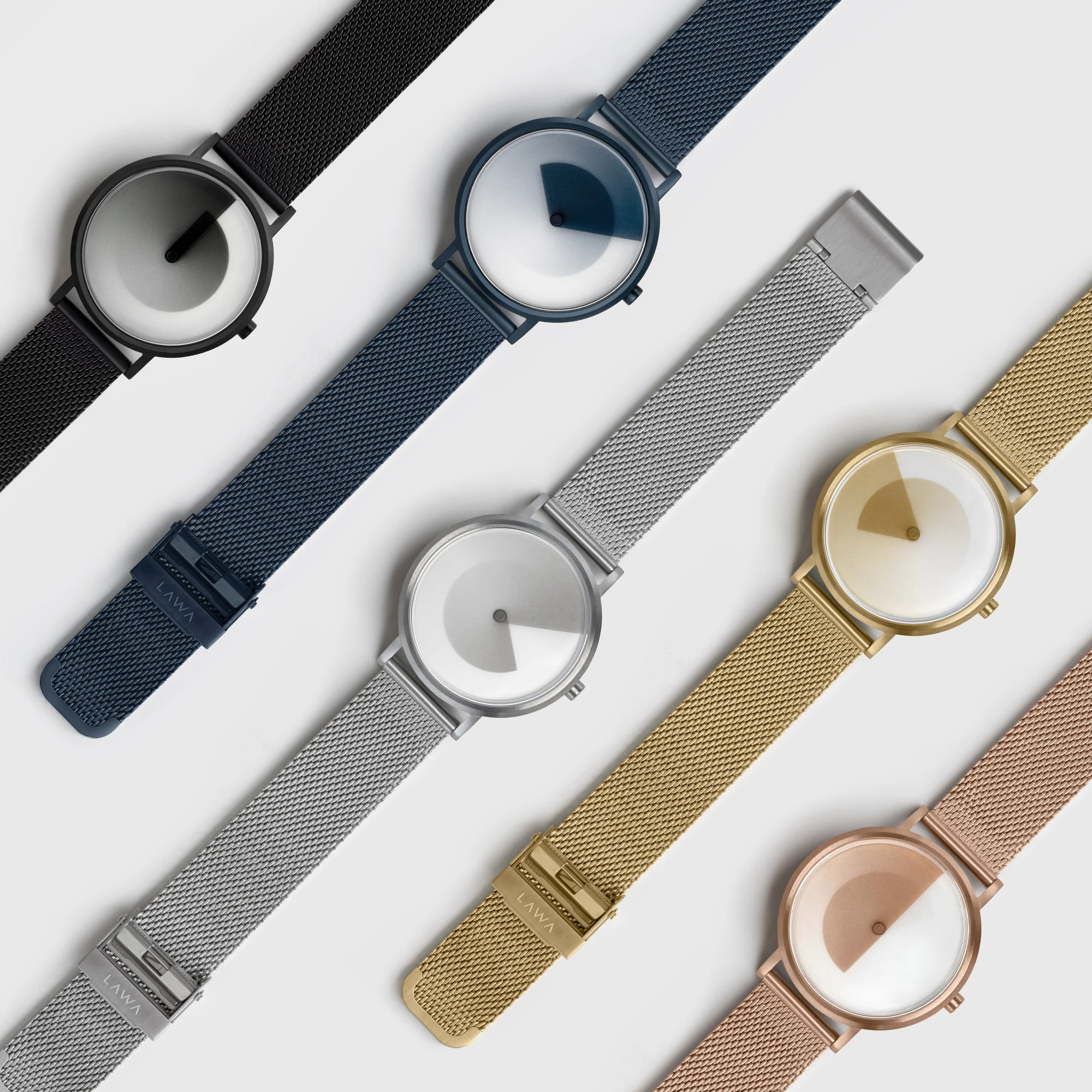 Gradient Watch Black Lether